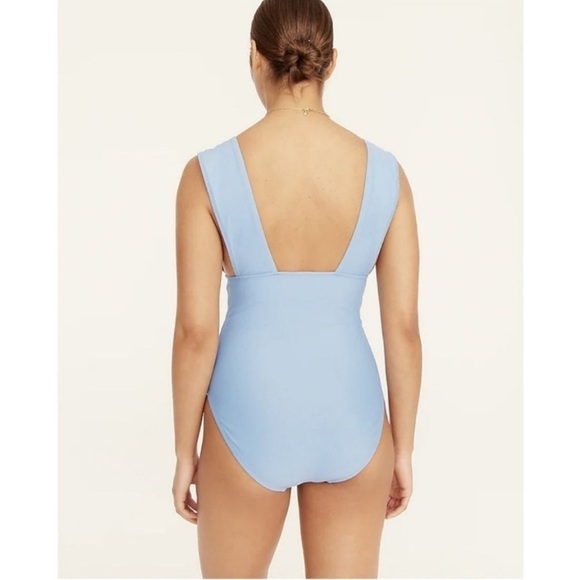 J. Crew V-Neck Plunge One-Piece Swimsuit in Safari Green Plus Size 24 Plus NEW - Picture 11 of 13